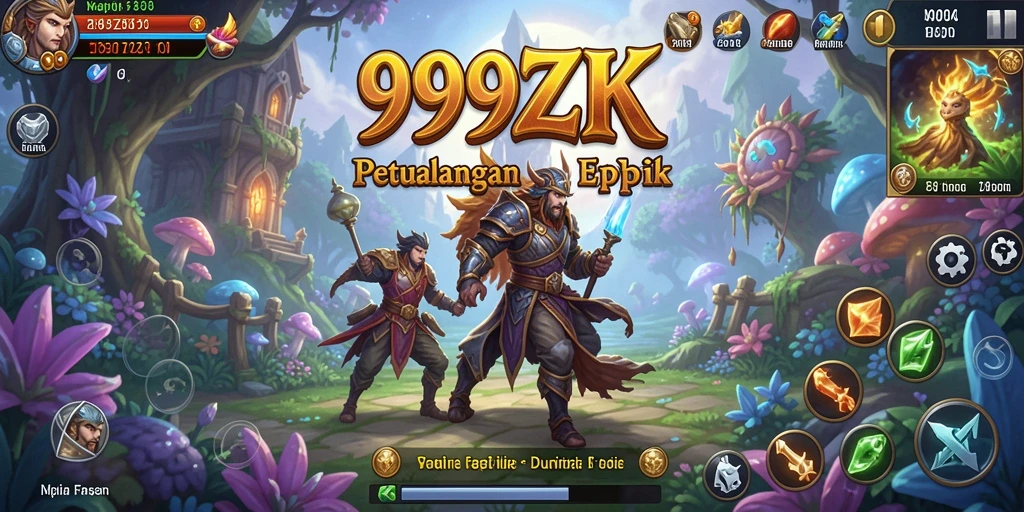 Tampilan gameplay yang mendebarkan dalam dunia petualangan.