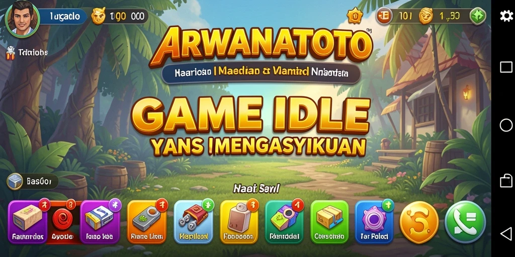 Tampilan gameplay <strong>ARWANATOTO</strong> yang menampilkan karakter dan sumber daya.