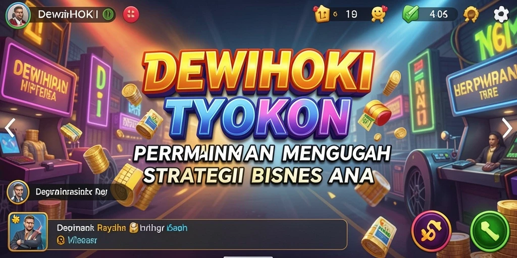 Screenshot gameplay DEWIHOKI menampilkan strategi bisnis yang menarik.