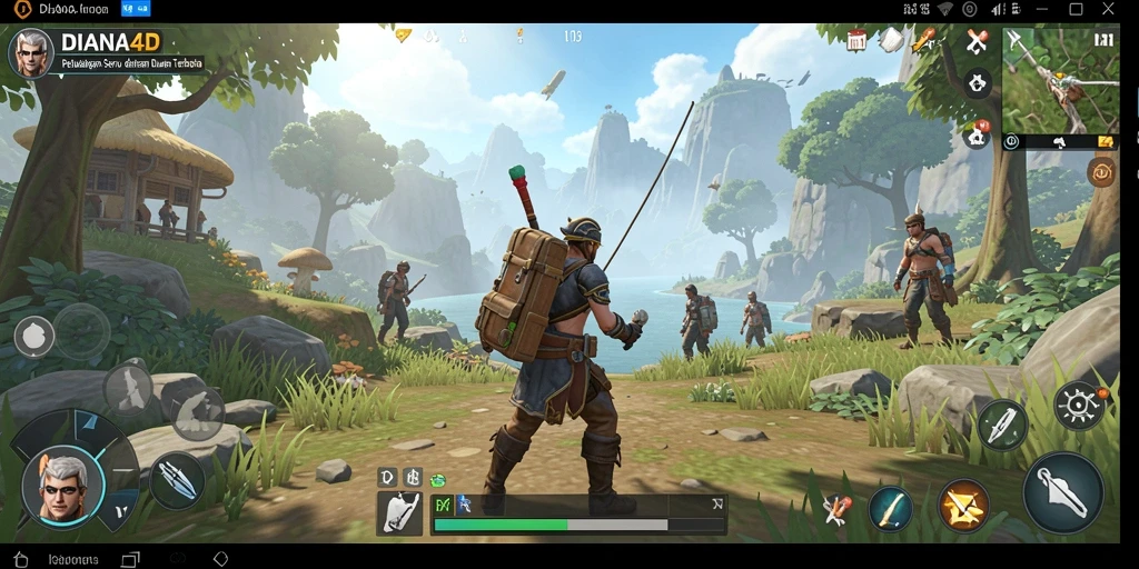 Tampilan gameplay seru DIANA4D di dunia terbuka.