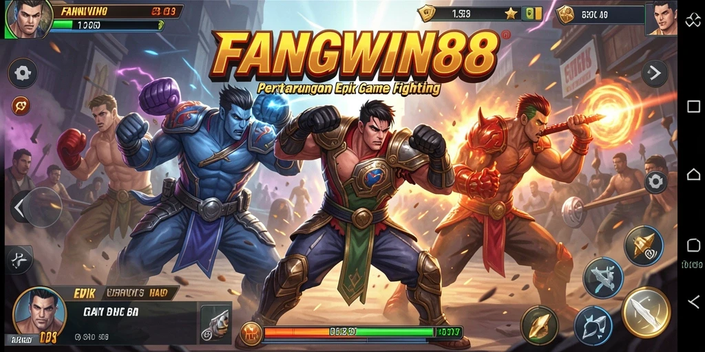 Gameplay seru dari FANGWIN88, pertarungan mendebarkan di arena.