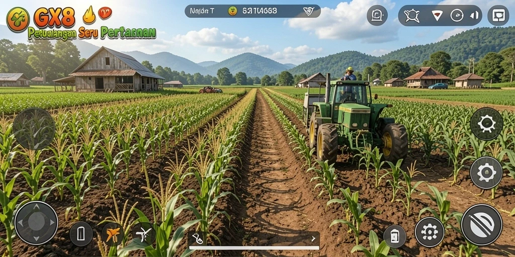 Gameplay seru saat bertani di GX88 dengan teman-teman.
