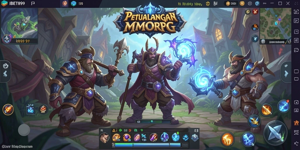 Tampilan gameplay <strong>IBET899</strong> menampilkan petualangan epik di dunia MMORPG.