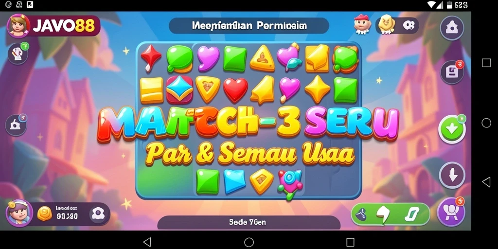 Tampilan gameplay <strong>JAVO88</strong> yang seru dalam aksi Match-3.
