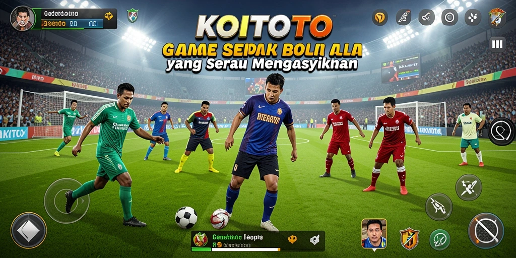 Gambaran gameplay KOITOTO dengan aksi sepak bola yang menegangkan.