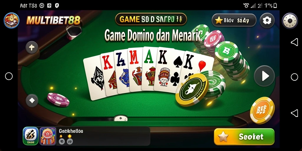 Tampilan gameplay menarik dari MULTIBET88 yang menampilkan domino.