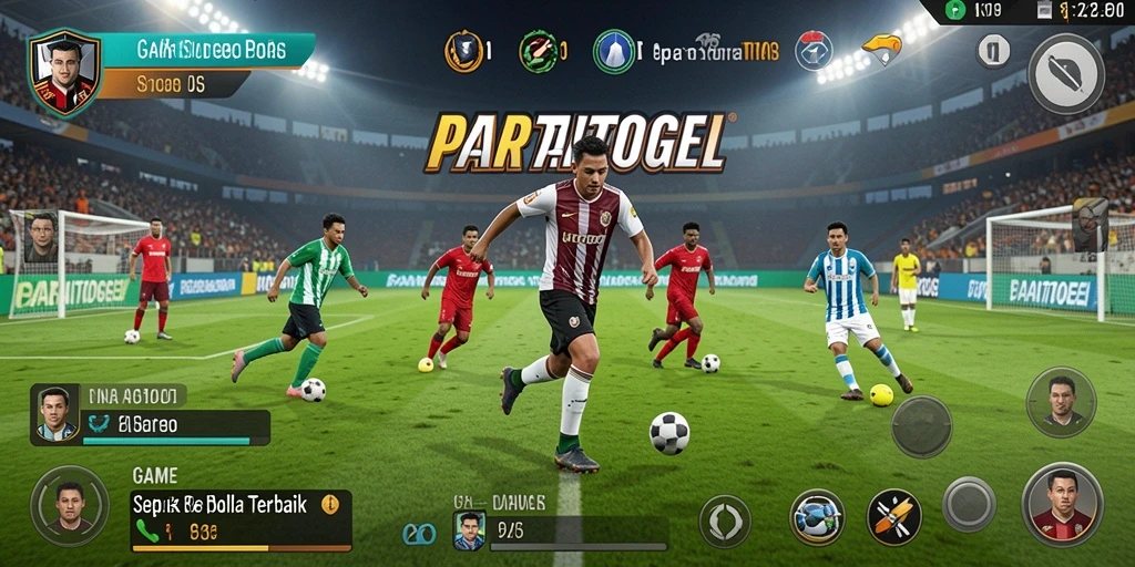 Tampilan menarik dari permainan sepak bola yang mendebarkan.