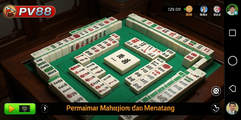 Tampilan gameplay PPV88 yang seru dan dinamis dalam permainan Mahjong.