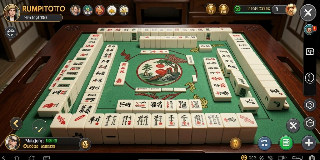 Screenshot gameplay RUMPITOTO dengan tampilan grafis Mahjong yang menarik.