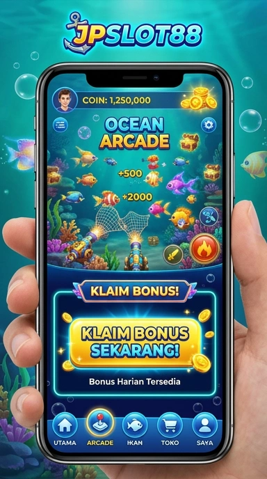 Screenshot aplikasi jpslot88 menampilkan berbagai pilihan game yang tersedia.